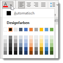Aufteilungsschalter zur Auswahl von Designfarbe