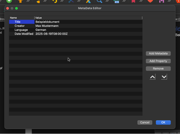 Metadaten-Editor