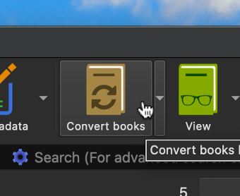 Menüpunkt Convert Books